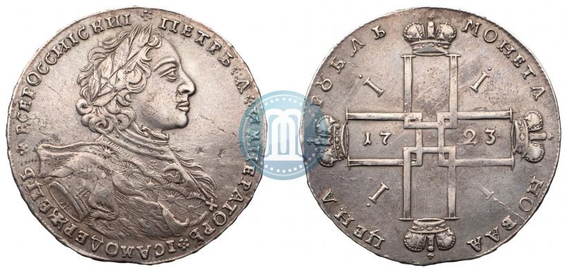 Фото 1 рубль 1723 года OK "Портрет в горностаевой мантии"