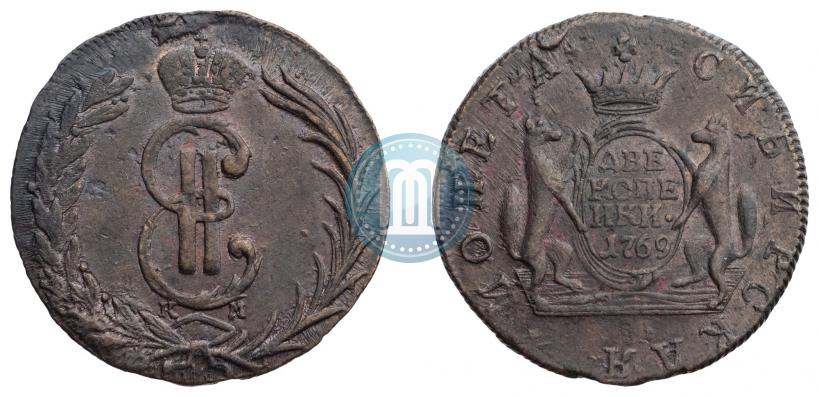 Фото 2 копейки 1769 года КМ 
