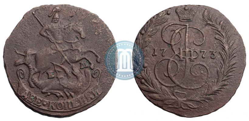 Фото 2 копейки 1773 года ЕМ 