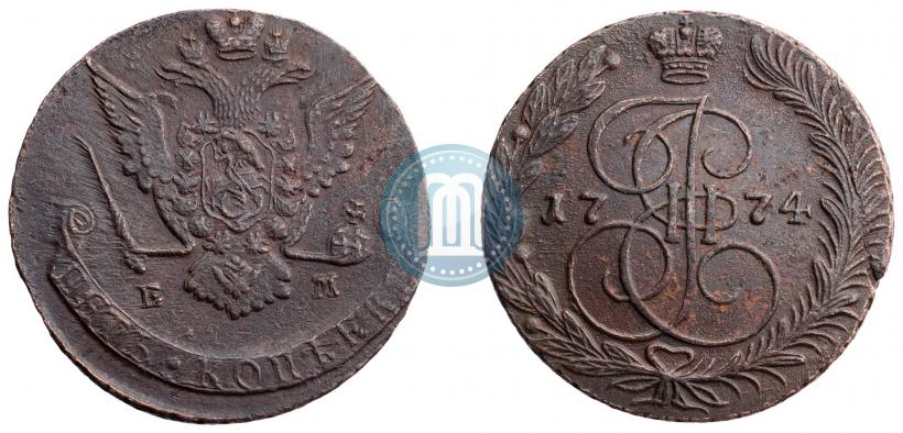 Фото 5 копеек 1774 года ЕМ 
