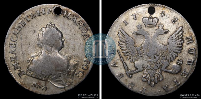 Picture 1 rouble 1742 year ММД 