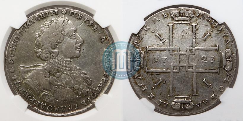 Picture 1 rouble 1723 year OK "Portrait with ermine mantle"
