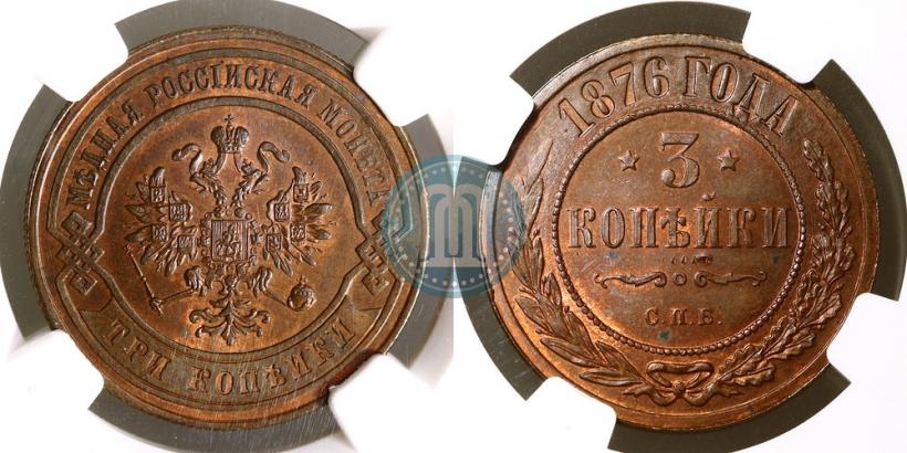 Фото 3 копейки 1876 года СПБ 