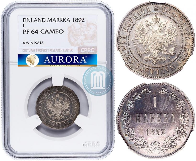 Picture 1 markka 1892 year L 