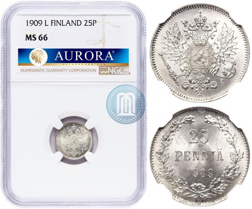 Picture 25 pennia 1909 year L 
