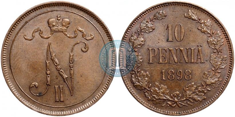 Picture 10 pennia 1898 year  