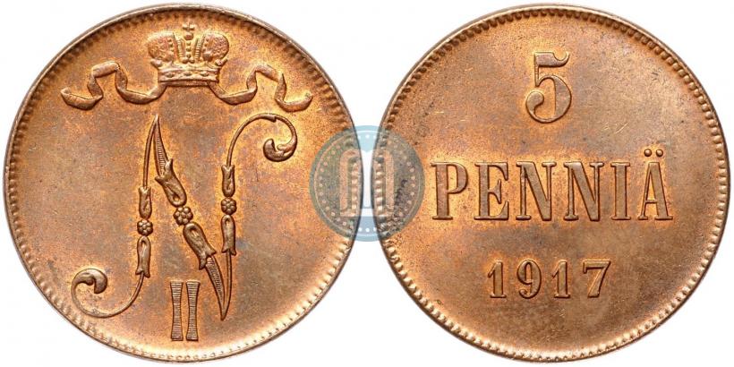 Фото 5 пенни 1917 года  