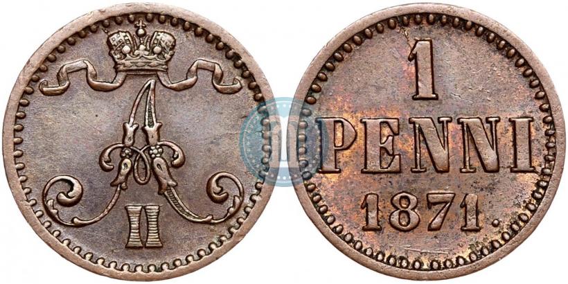 Picture 1 penni 1871 year  