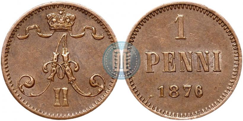 Фото 1 пенни 1876 года  