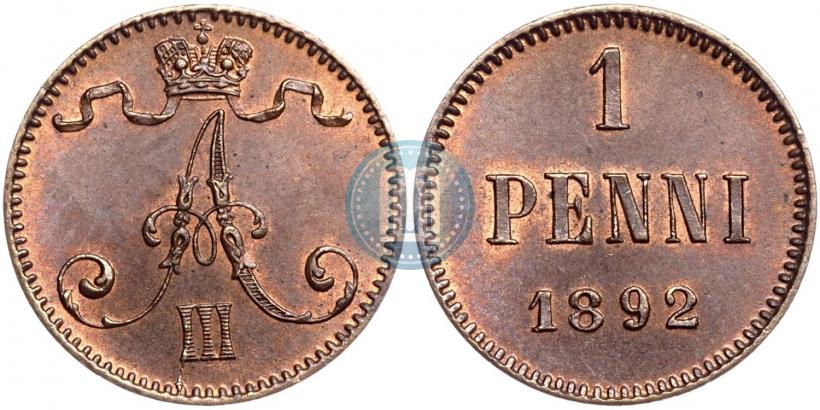 Фото 1 пенни 1892 года  