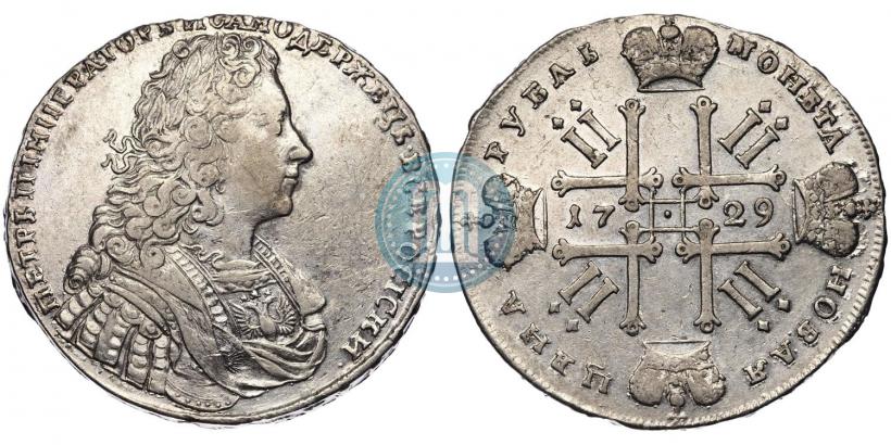 Фото 1 рубль 1729 года  "Тип 1728"