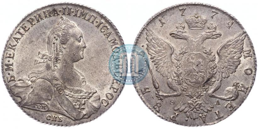 Picture 1 rouble 1774 year СПБ-ФЛ 