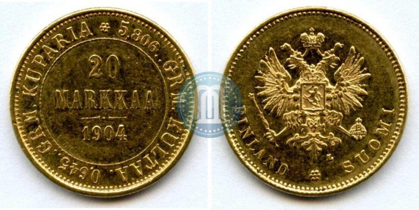 Picture 20 markkaa 1904 year L 