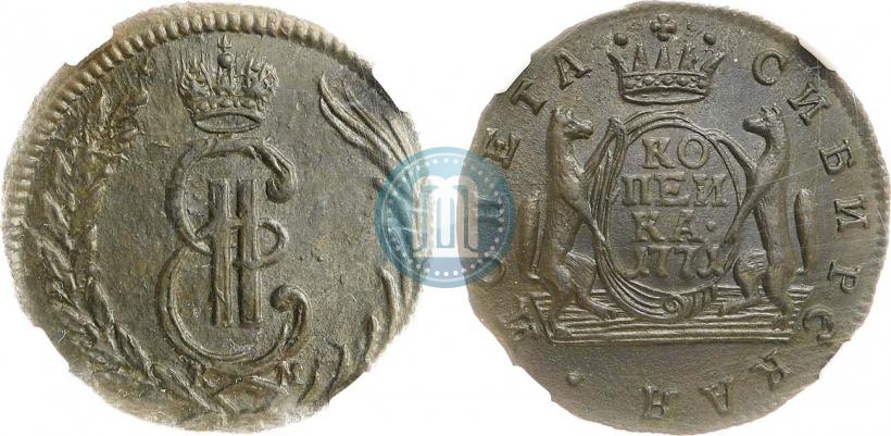 Picture 1 kopeck 1771 year КМ 