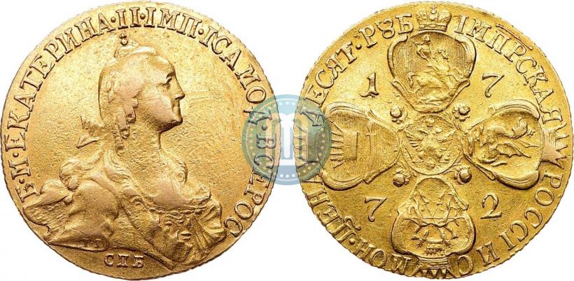 Picture 10 roubles 1772 year СПБ 