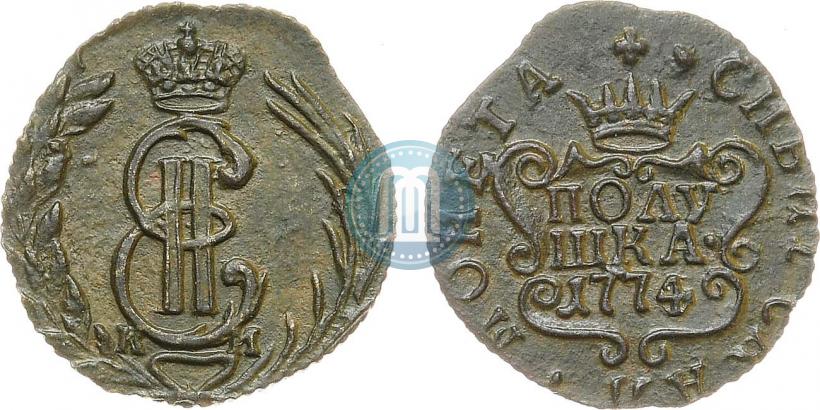 Фото Полушка 1774 года КМ 