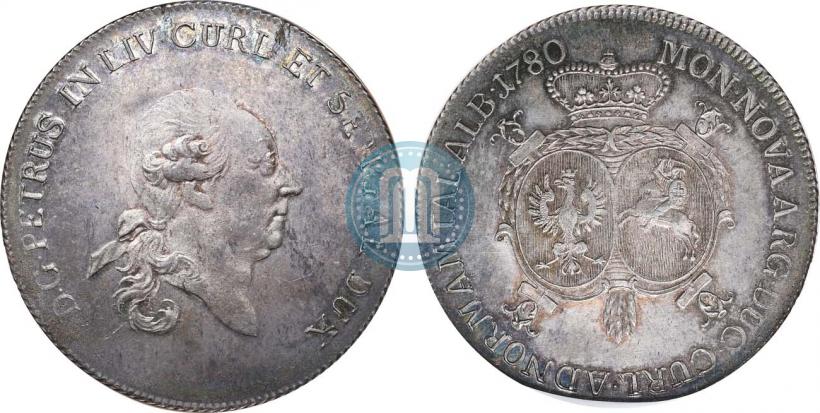Picture Thaler 1780 year  "Peter von Biron. Courland"
