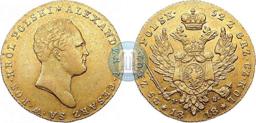 Picture 25 złotych 1818 year IB 