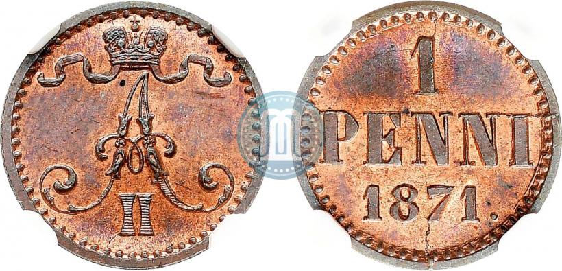 Фото 1 пенни 1871 года  