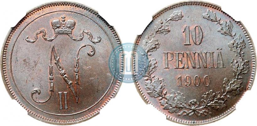 Picture 10 pennia 1900 year  