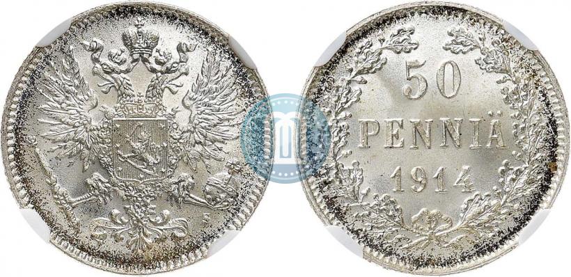 Picture 50 pennia 1914 year S 
