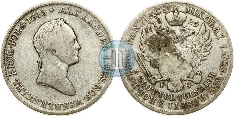 Picture 5 złotych 1829 year FH 