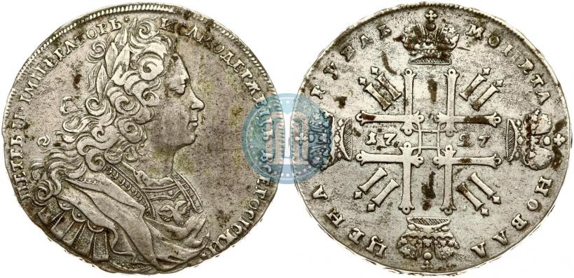 Фото 1 рубль 1727 года  "Московский тип"