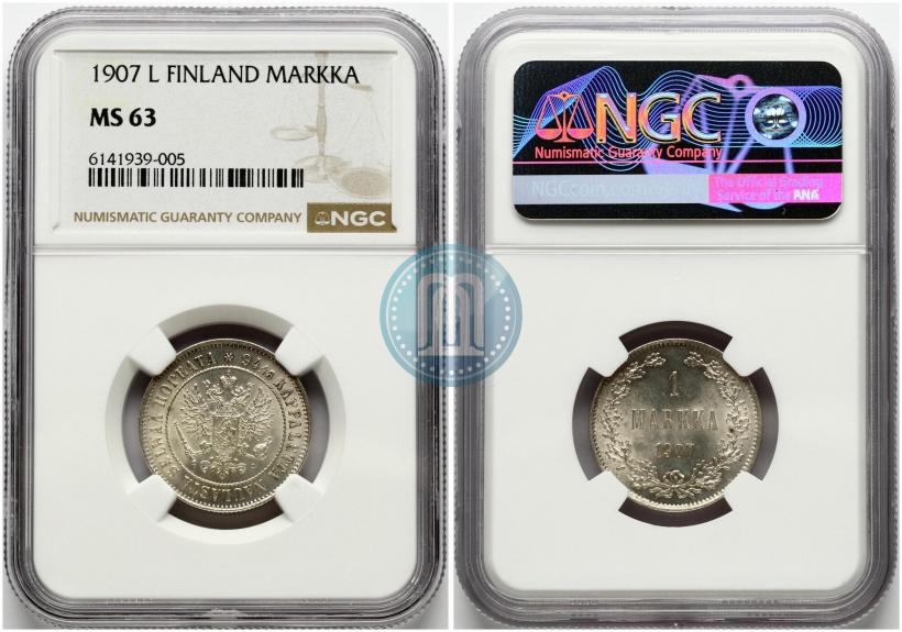 Picture 1 markka 1907 year L 