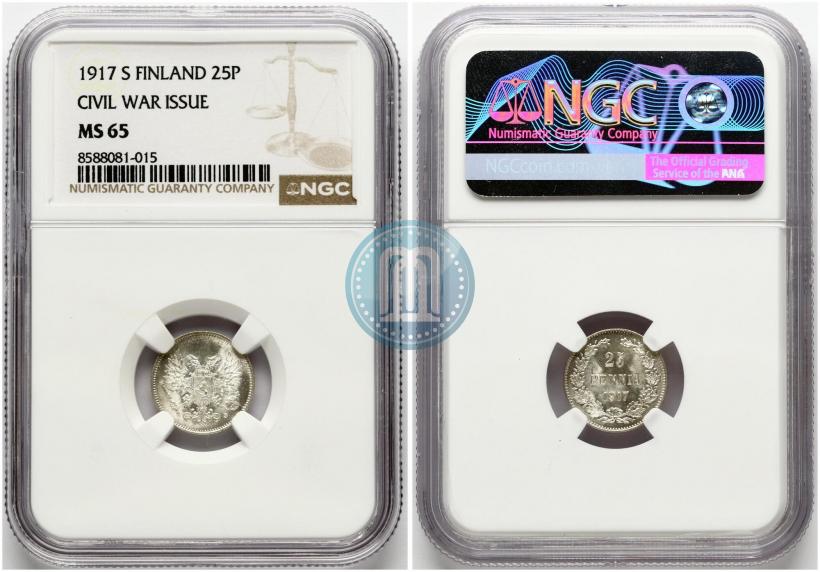Picture 25 pennia 1917 year S 