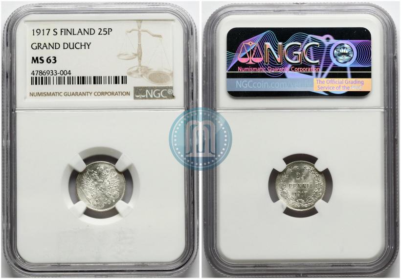 Picture 25 pennia 1917 year S 
