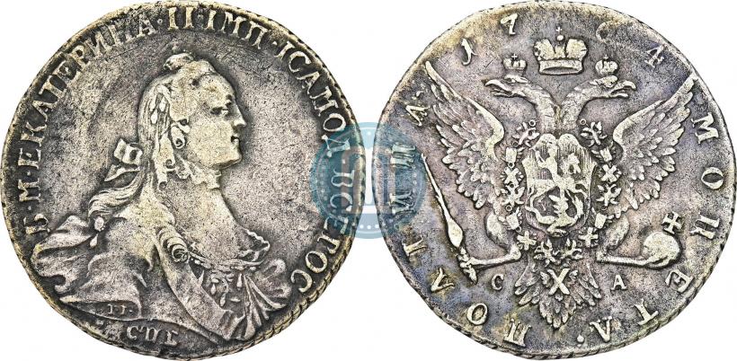 Фото Полтина 1764 года СПБ-СА 
