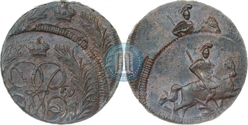 Фото 1 рубль 1758 года  