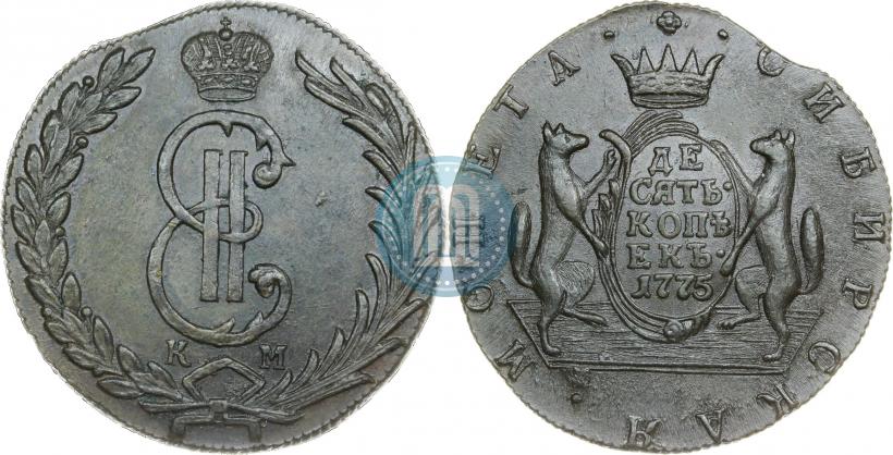 Фото 10 копеек 1774 года КМ 