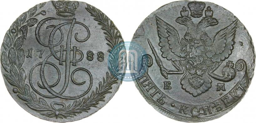 Фото 5 копеек 1788 года ЕМ 