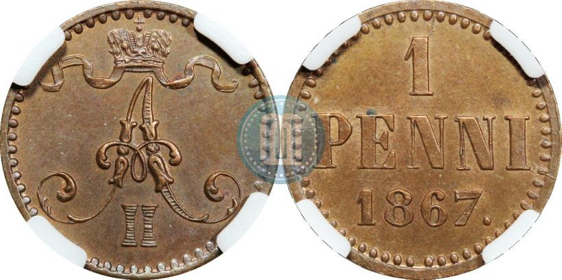 Фото 1 пенни 1867 года  