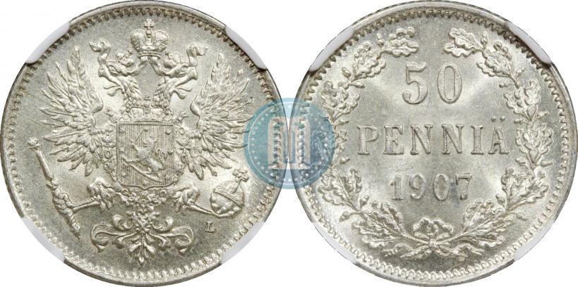 Picture 50 pennia 1907 year L 