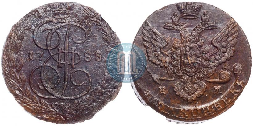 Фото 5 копеек 1788 года ЕМ 