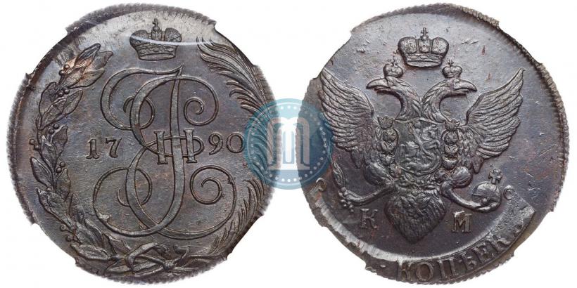 Фото 5 копеек 1790 года КМ 