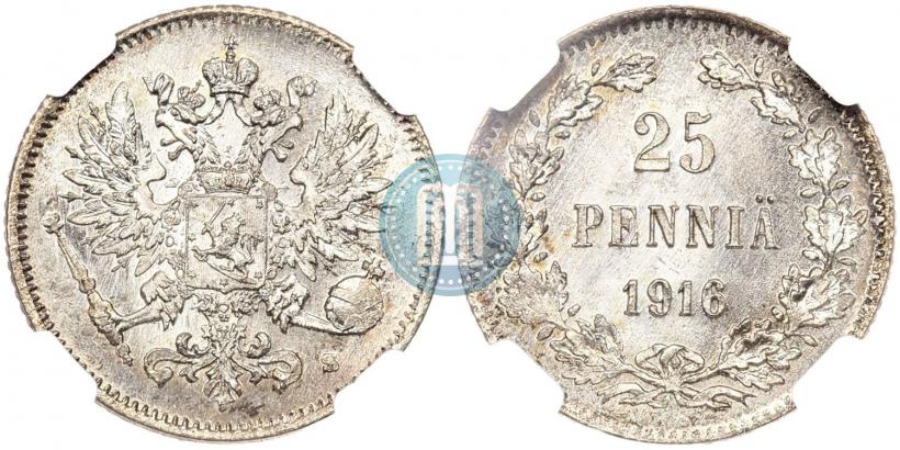 Picture 25 pennia 1916 year S 