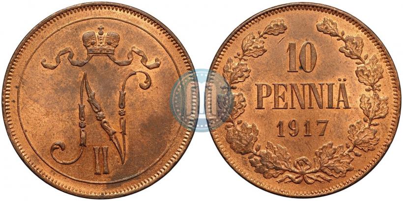 Фото 10 пенни 1917 года  