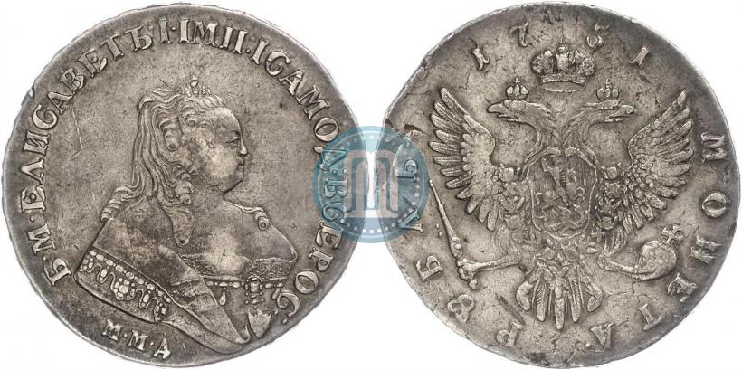 Picture 1 rouble 1751 year ММД 