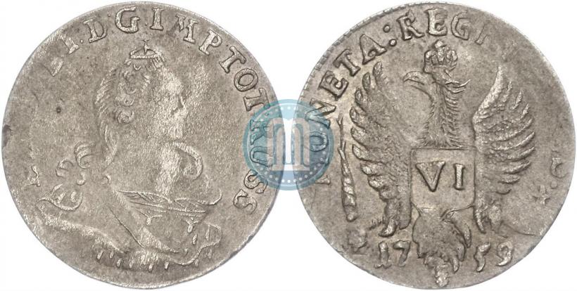 Picture 6 groszy 1761 year  