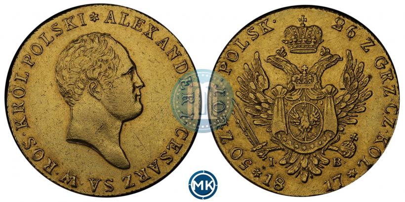 Фото 50 злотых 1817 года IB 