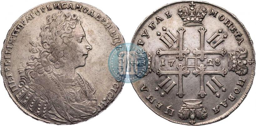 Фото 1 рубль 1728 года  "Тип 1728"