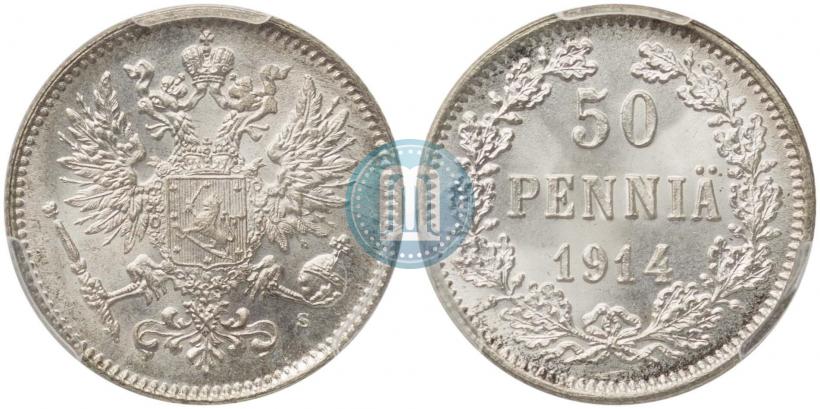 Picture 50 pennia 1914 year S 