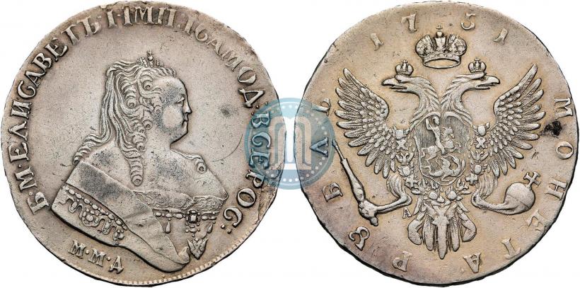 Picture 1 rouble 1751 year ММД-А 