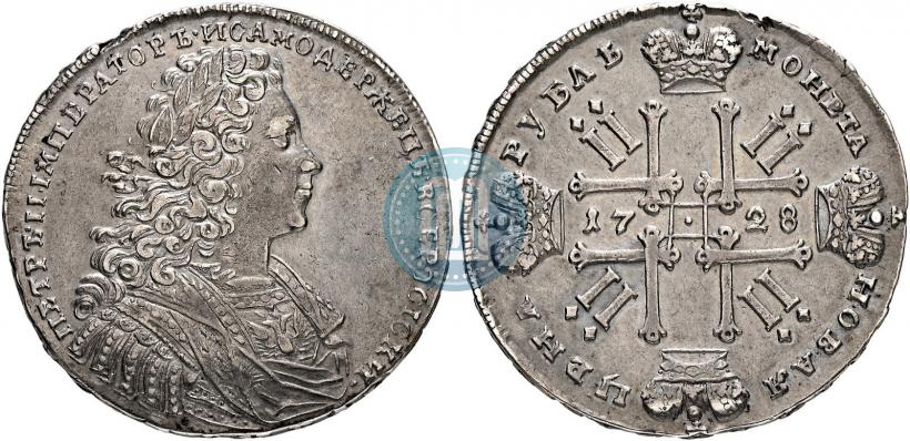 Фото 1 рубль 1728 года  "Тип 1728"