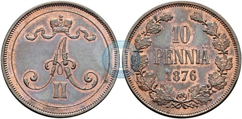 Picture 10 pennia 1876 year  
