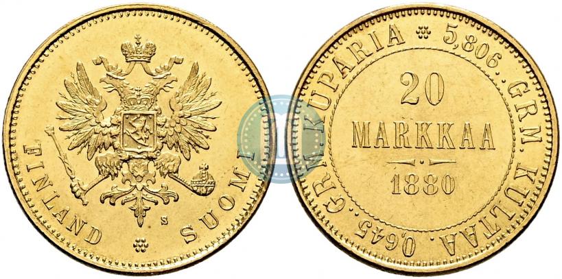 Picture 20 markkaa 1880 year S 