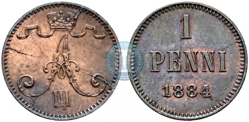 Picture 1 penni 1884 year  